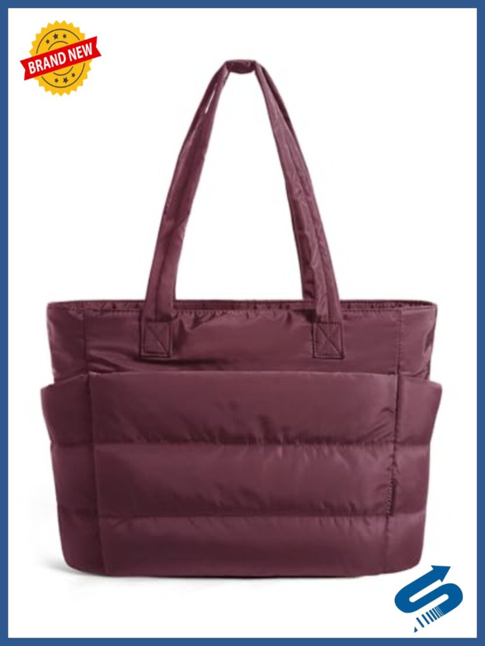 Puffy Tote Bag Lightweight Work Travel Shoulder Bag for Women